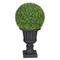 3ft. Single Ball Topiary Boxwood Artificial Tree in Decorative Urn